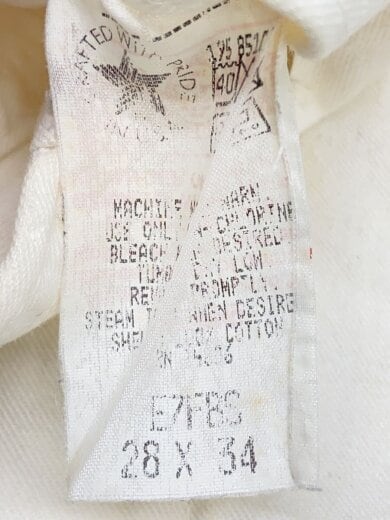 商品画像：90s/USA製/オーバーオール/28/コットン/WHT 5