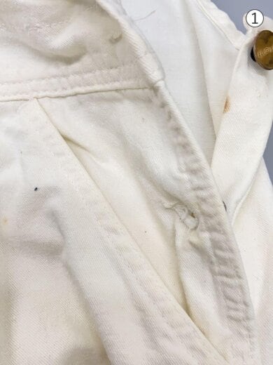 商品画像：90s/USA製/オーバーオール/28/コットン/WHT 6