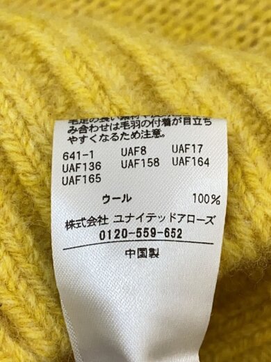 商品画像：ニット・セーター(厚手)/L/ウール/YLW/無地/1213-199-4168 4