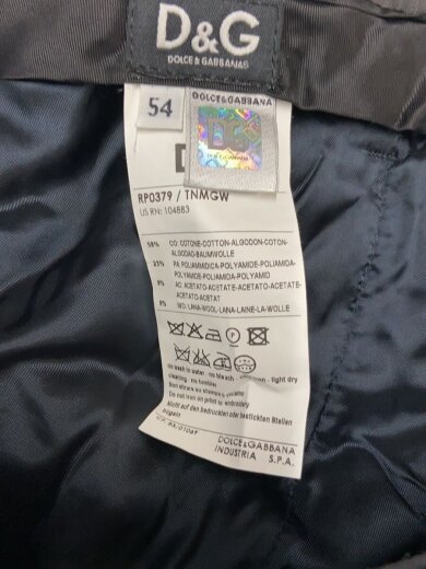 画像：D&Gボトム/--/コットン/BLK/ストライプ/RP30794