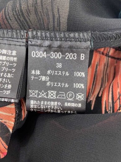 商品画像：長袖ブラウス/38/ポリエステル/BLK/花柄/0304-300-203 4