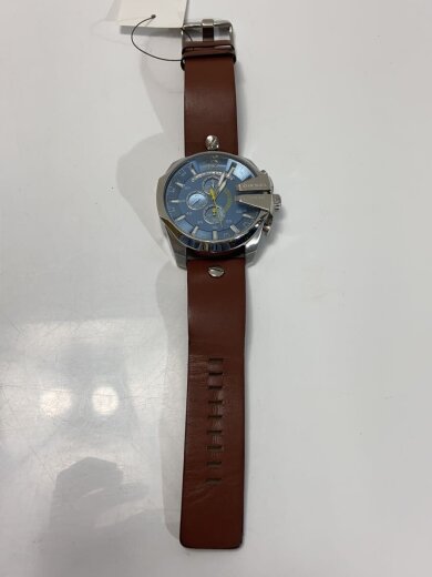 商品画像：クォーツ腕時計/アナログ/レザー/BLU/BRW/DZ-4281 5