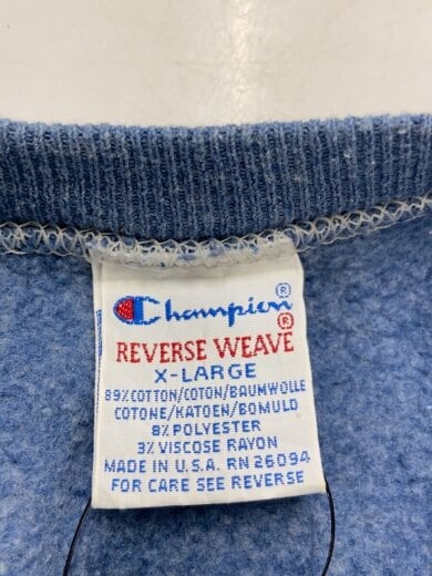 商品画像：スウェット/XL/コットン/BLU/90s/REVERSE WEAVE/カレッジ 3