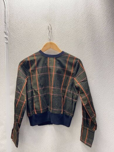 商品画像：カーディガン(薄手)/FREE/ポリエステル/チェック/01120430651 2