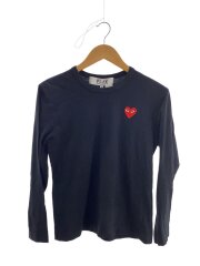 Long Sleeve T-Shirt With Red Emblem/長袖Tシャツ/S/コットン/BLK/