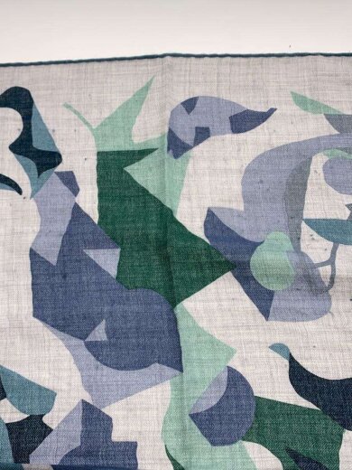 商品画像：レクタングル/PUZZLE VEGETAL/ストール/カシミア/GRY/総柄/メンズ 4