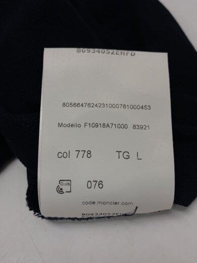 画像：MONCLERポロシャツ/L/コットン/NVY/F10918A71000//4