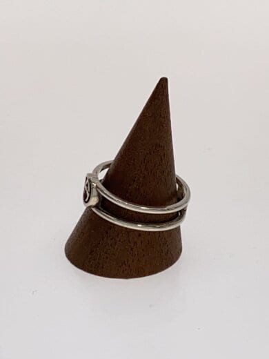 商品画像：リング/インターロッキングGオープンバンド/SV925/18号/GRY/レディース/298036 2