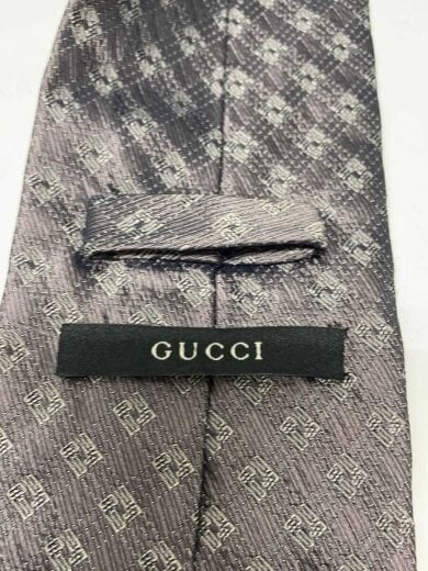 商品画像：ネクタイ/シルク/GRY/総柄/メンズ 2