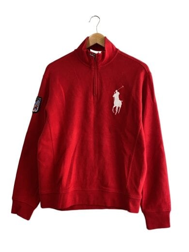 商品画像：ビッグポニー/ハーフジップ/スウェット/M/コットン/RED 1