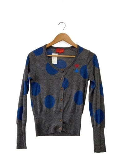 商品画像：オーブ/カーディガン(薄手)/2/ウール/GRY/ドット/16-03-132001 1