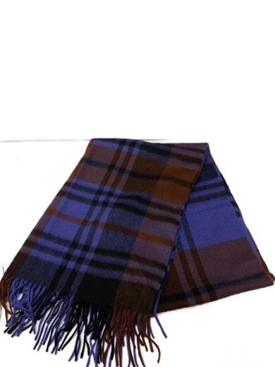 商品画像：arcadiarca/カシミア100/マフラー/カシミア/BLU/チェック/レディース 1