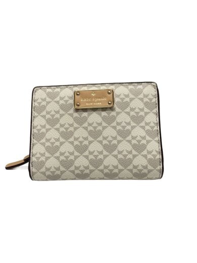 画像：kate spade new york2つ折り財布/PVC/WHT/総柄/レディース/WLRU6046//1