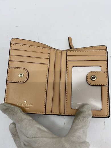 画像：kate spade new york2つ折り財布/PVC/WHT/総柄/レディース/WLRU6046//4