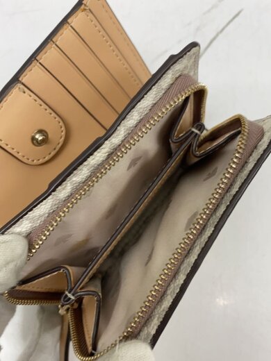 画像：kate spade new york2つ折り財布/PVC/WHT/総柄/レディース/WLRU6046//5