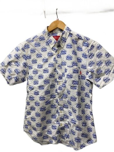 商品画像：15SS/White Castle Oxford Shirt/半袖シャツ/M/コットン/WHT/総柄 1