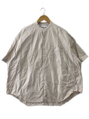 Oxford S/S Oversized Band Collar Shirt/半袖シャツ/--/コットン/BEG