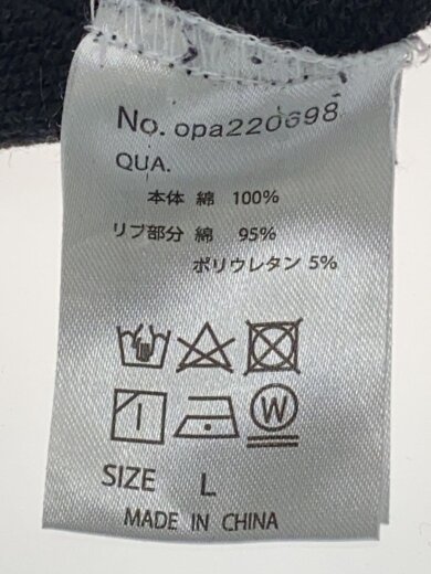 商品画像：ヘビーウェイトダメージクルーネックスウェット/L/コットン/BLK/opa220698 4