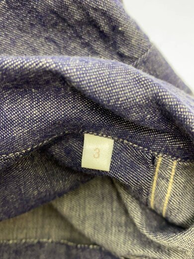 商品画像：パープル ダンガリーシャツ/長袖シャツ/3/コットン/IDG/Q03-02005 4