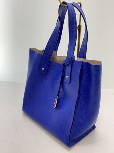 商品画像：ハンドバッグ/レザー/BLU/無地 2