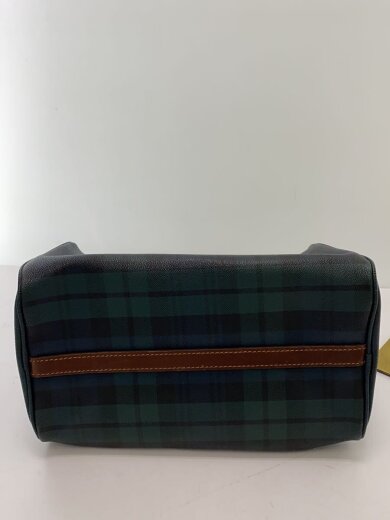 商品画像：ボストンバッグ/PVC/GRN/チェック/使用感有 4