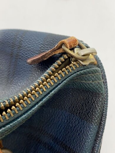 商品画像：ボストンバッグ/PVC/GRN/チェック/使用感有 9