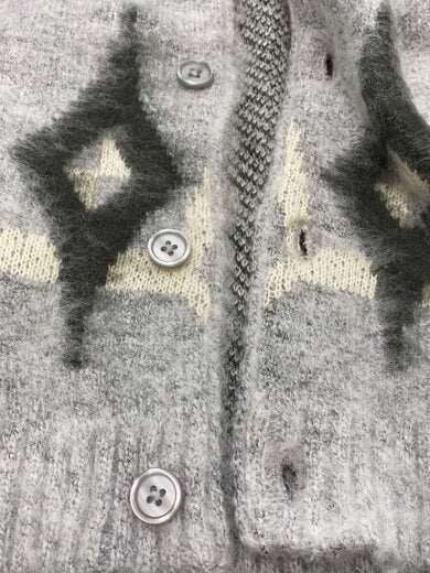 商品画像：カーディガン(厚手)/L/アクリル/GRY/ネイティブ柄/shaggy pattern cardigan 9