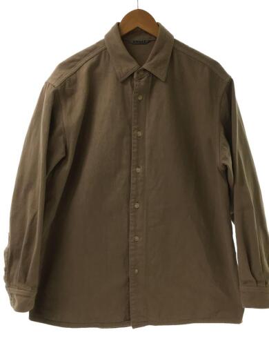 画像：AURALEE長袖シャツ/3/コットン/BEG/無地/A22AB01BD1