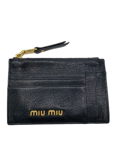 商品画像：カードケース/レザー/BLK/無地/レディース// 1