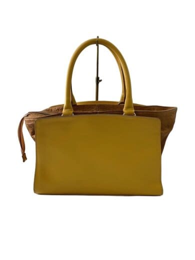 商品画像：ハンドバッグ/レザー/YLW/無地 1