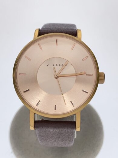 商品画像：クォーツ腕時計/アナログ/レザー/BEG/BRW/SS 1