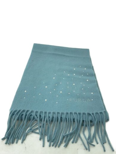 商品画像：マフラー/カシミア/BLU/無地/レディース 1