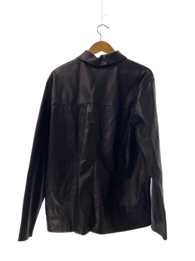 商品画像：フェイクレザーポロトップス/XL/ポリエステル/BLK 2