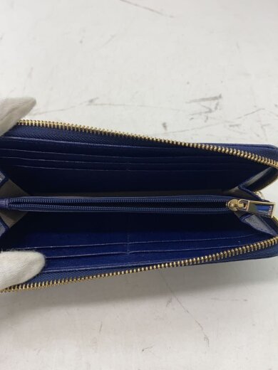 商品画像：長財布/レザー/NVY/無地/レディース 4