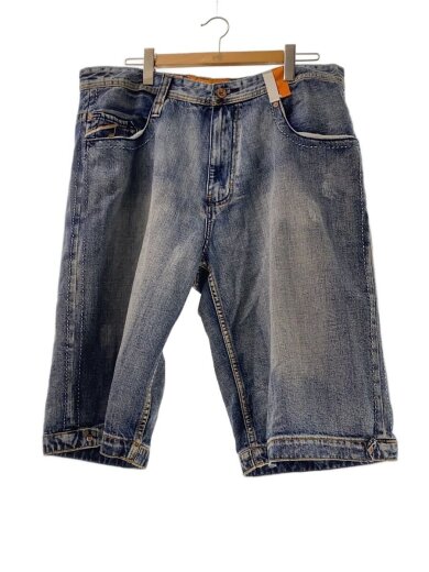 商品画像：00s/七分丈ショーツ/バックポケットプリント/38/コットン/BLU/無地 1