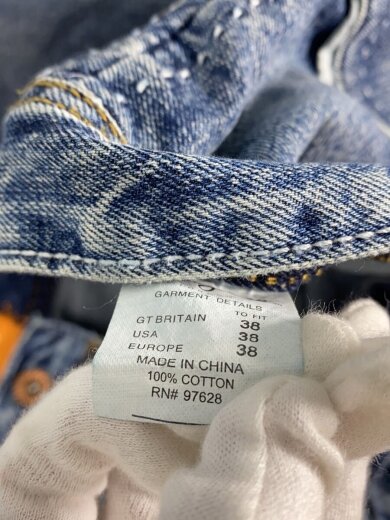 商品画像：00s/七分丈ショーツ/バックポケットプリント/38/コットン/BLU/無地 4