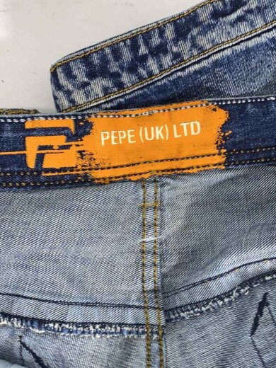 商品画像：00s/七分丈ショーツ/バックポケットプリント/38/コットン/BLU/無地 5