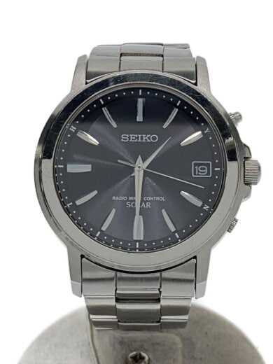 商品画像：ソーラー腕時計/アナログ/ステンレス/BLK/SLV/7B52-0AF0 1