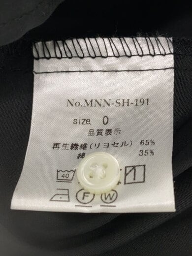 商品画像：ノースリーブシャツ/O/コットン/BLK/無地/MNN-SH-191 4