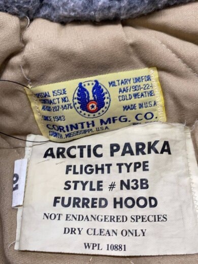 商品画像：N3B/フライトジャケット/L/コットン/CRM 3