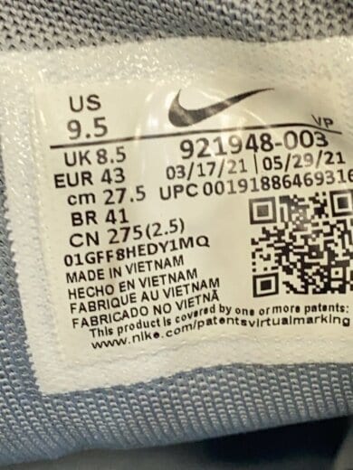 商品画像：AIR MORE UPTEMPO 96/エアモアアップテンポ/グレー/921948-003/27.5cm/GRY 5