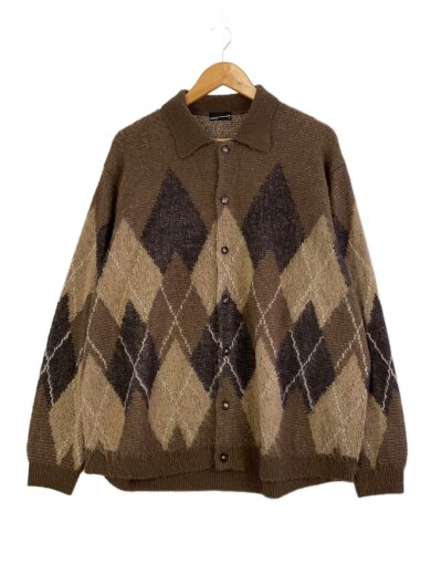 商品画像：Shaggy Argyle Knit Polo/44/アクリル/BRW/2224-013 1
