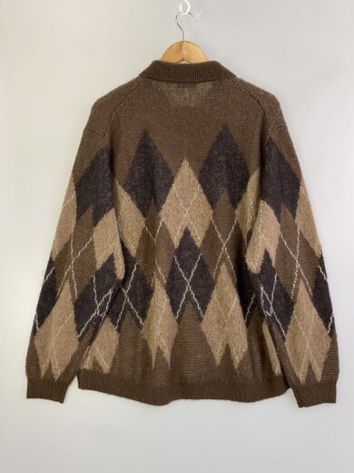 商品画像：Shaggy Argyle Knit Polo/44/アクリル/BRW/2224-013 2