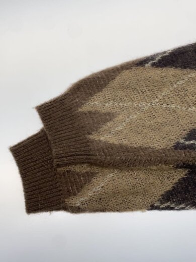 商品画像：Shaggy Argyle Knit Polo/44/アクリル/BRW/2224-013 5