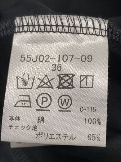 商品画像：半袖ワンピース/36/コットン/BLK/無地/55J02-107-09// 4