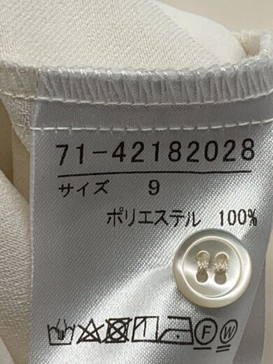 商品画像：長袖ブラウス/9/ポリエステル/WHT/無地/71-42182037// 5