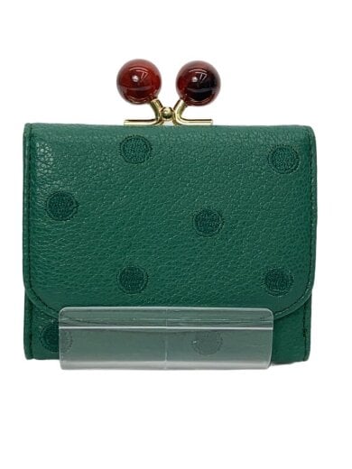 商品画像：2つ折り財布/--/GRN/ドット/レディース 1