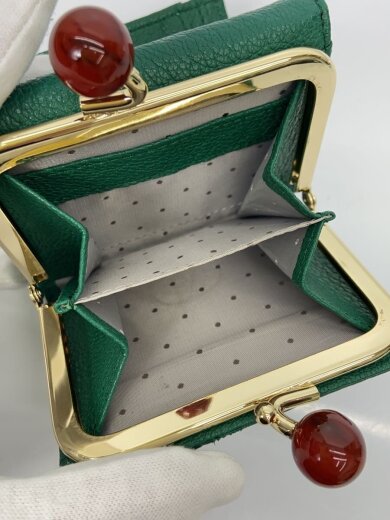 商品画像：2つ折り財布/--/GRN/ドット/レディース 6