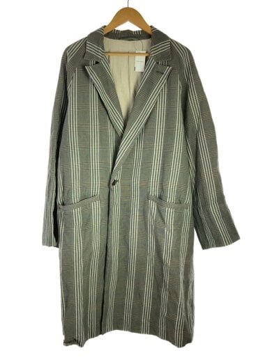 商品画像：チェスターコート/4/コットン/GRY/チェック/02201-0006 1