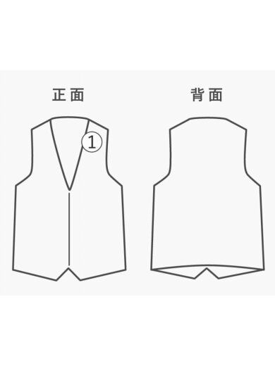 商品画像：ベスト/M/豚革/BLK/無地 6